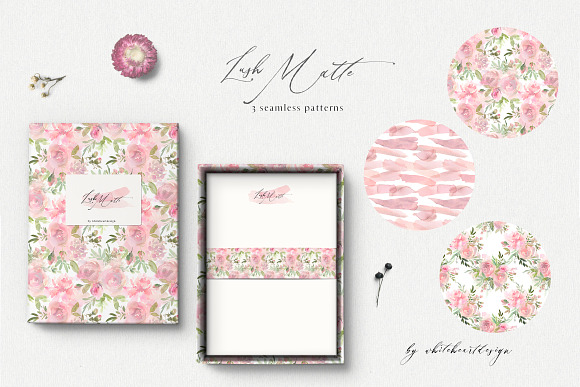 Lush Matte Watercolor Floral Clipart in Illustrations - product preview 4