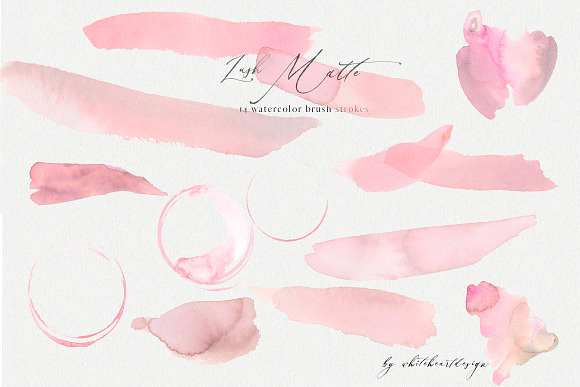 Lush Matte Watercolor Floral Clipart in Illustrations - product preview 5