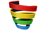 Spiral sales funnel color icon