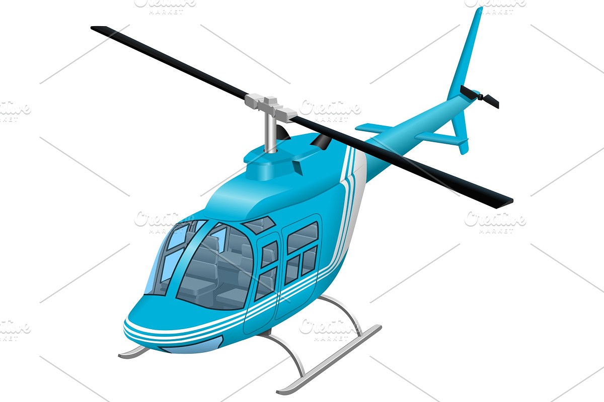 Helicopter vector illustration in Illustrations - product preview 8