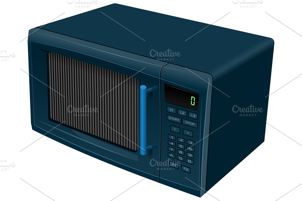 Vector microwave oven in Illustrations - product preview 8