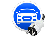 Vector electric car icon