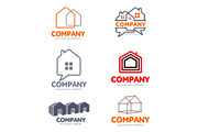 Set of real estate company logo