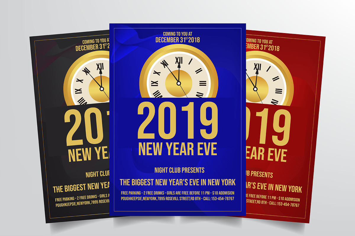 New Years Eve Flyer Template Vol. 1 in Flyer Templates - product preview 8