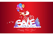 2019 New Year Sale design card with