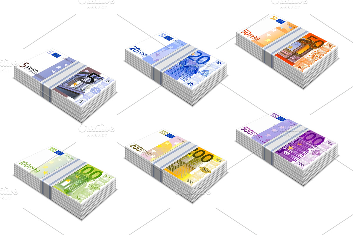 Euro banknotes in Icons - product preview 8