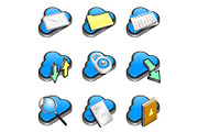Cloud network icons