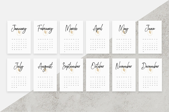 2019 Calendar in Stationery Templates - product preview 3