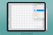 Dot and Square Grid for Procreate