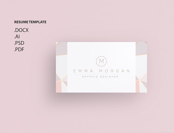 Pack Resume and Card Template / M in Resume Templates - product preview 5