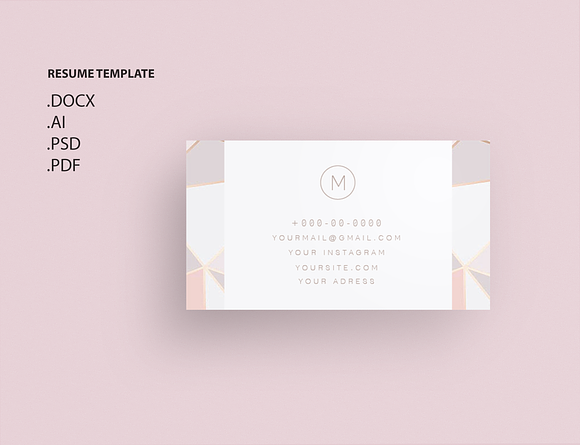 Pack Resume and Card Template / M in Resume Templates - product preview 6