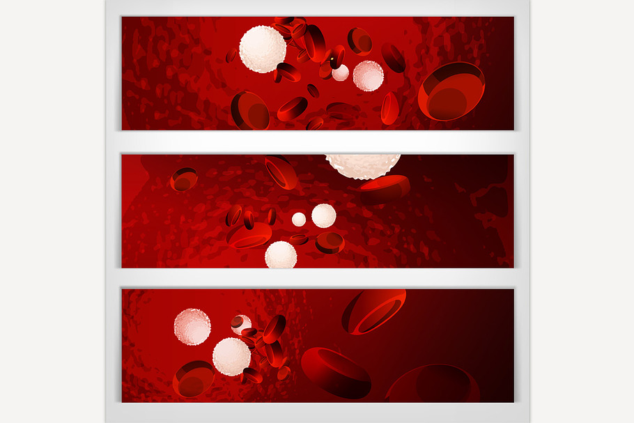 Blood cells banners