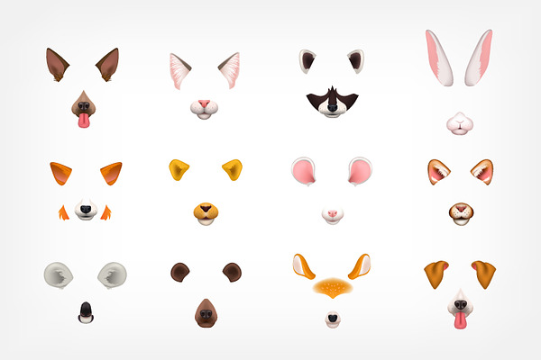Animal masks for video chat