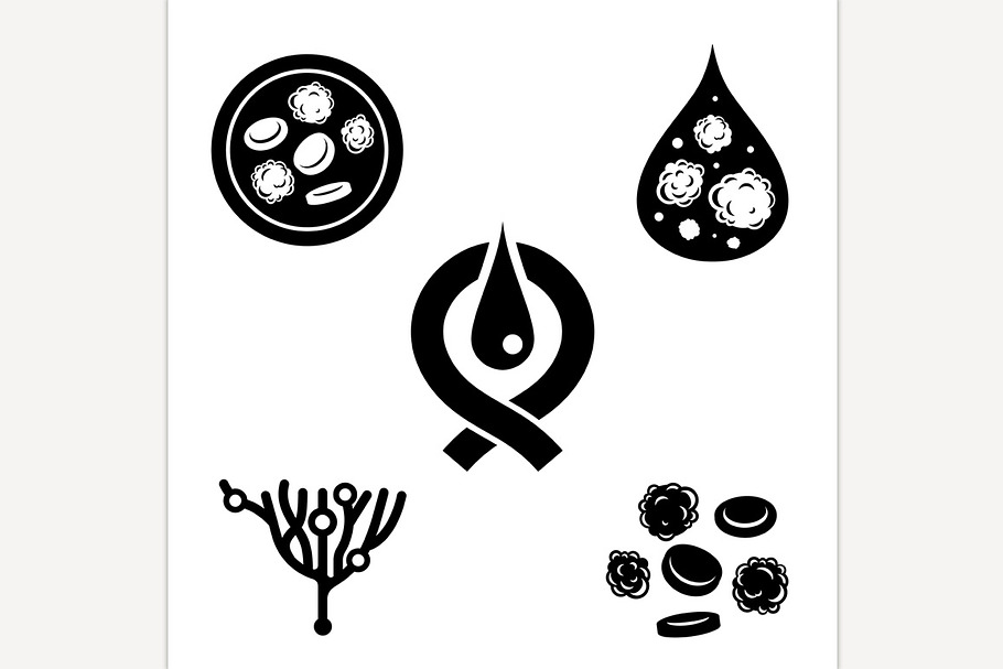 Leukemia Icons Set in Illustrations - product preview 8