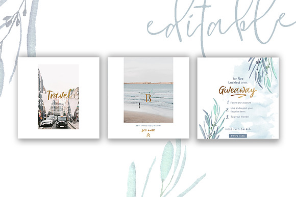 ANIMATED Instagram Watercolor Post in Instagram Templates - product preview 5