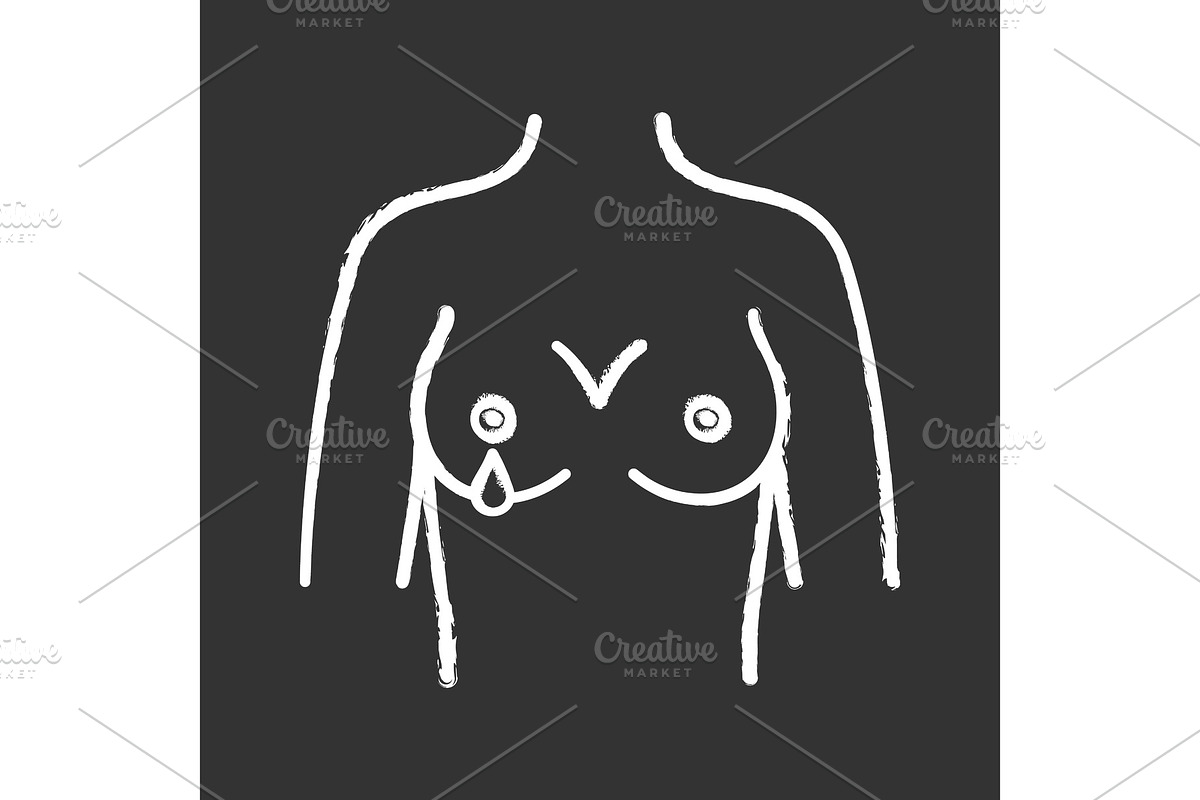 Nipple discharge chalk icon in Icons - product preview 8