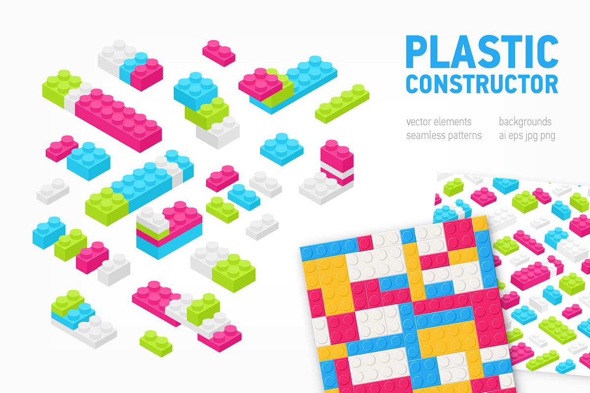 Plastic constructor bundle in Illustrations - product preview 8