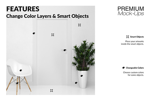 Door Murals & Floor Set in Product Mockups - product preview 7
