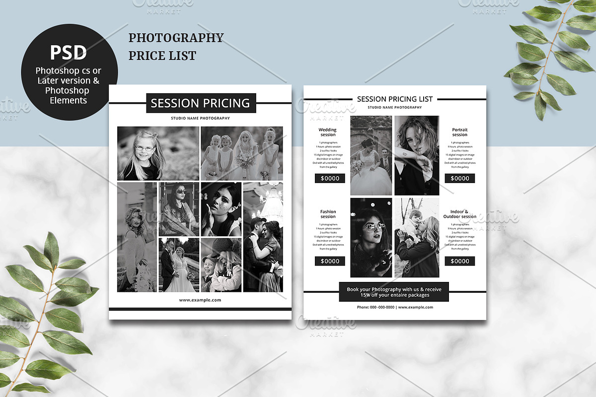 Photography Price List Flyer - V930 in Flyer Templates - product preview 8