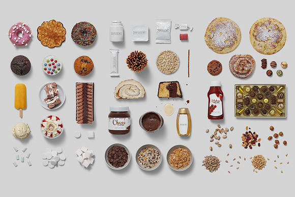 Sweets - Isolated Food Items in Scene Creator Mockups - product preview 1