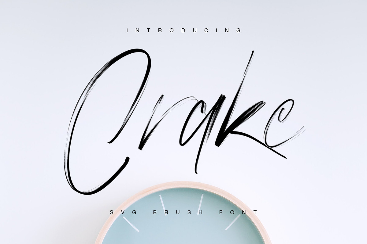 Crake - Brush SVG Font in Display Fonts - product preview 8