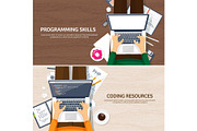 Programming,coding. Flat computing