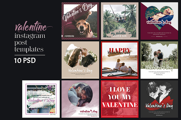 Instagram Post Template - Valentine in Instagram Templates - product preview 1