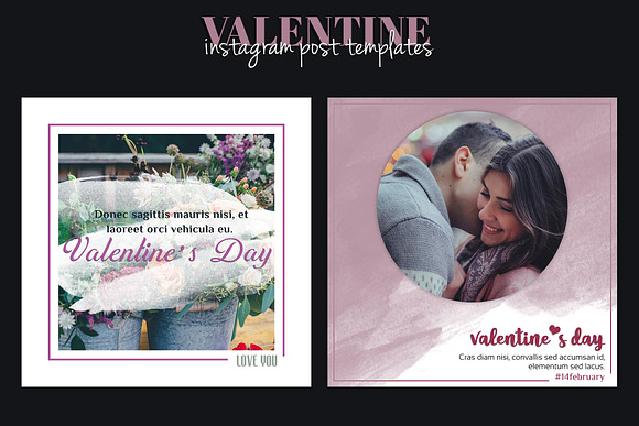 Instagram Post Template - Valentine in Instagram Templates - product preview 4