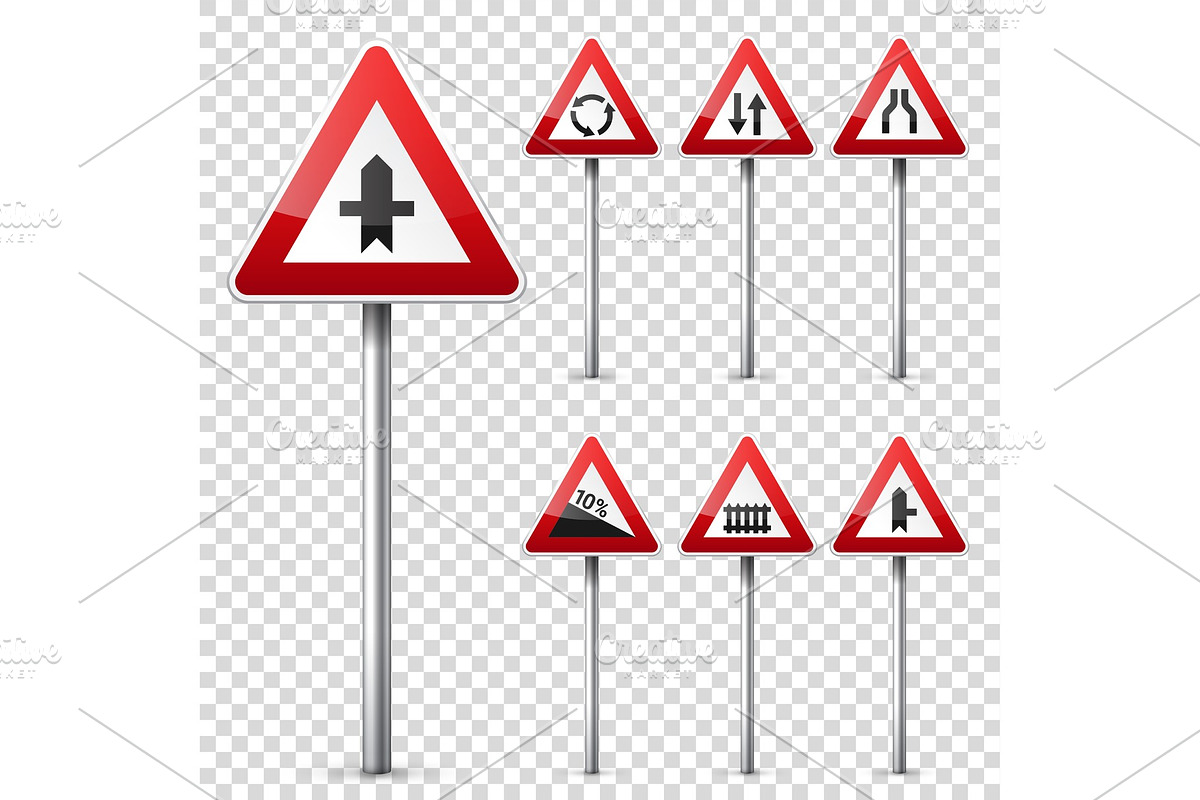 Road signs collection isolated on in Objects - product preview 8