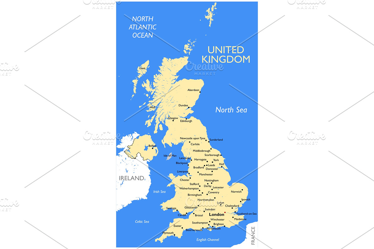 United Kingdom map in Illustrations - product preview 8