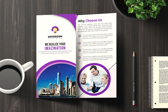 Corporate Trifold Brochure Design in Brochure Templates - product preview 1