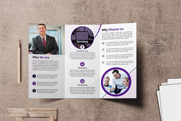 Corporate Trifold Brochure Design in Brochure Templates - product preview 4