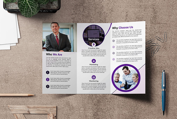 Corporate Trifold Brochure Design in Brochure Templates - product preview 5
