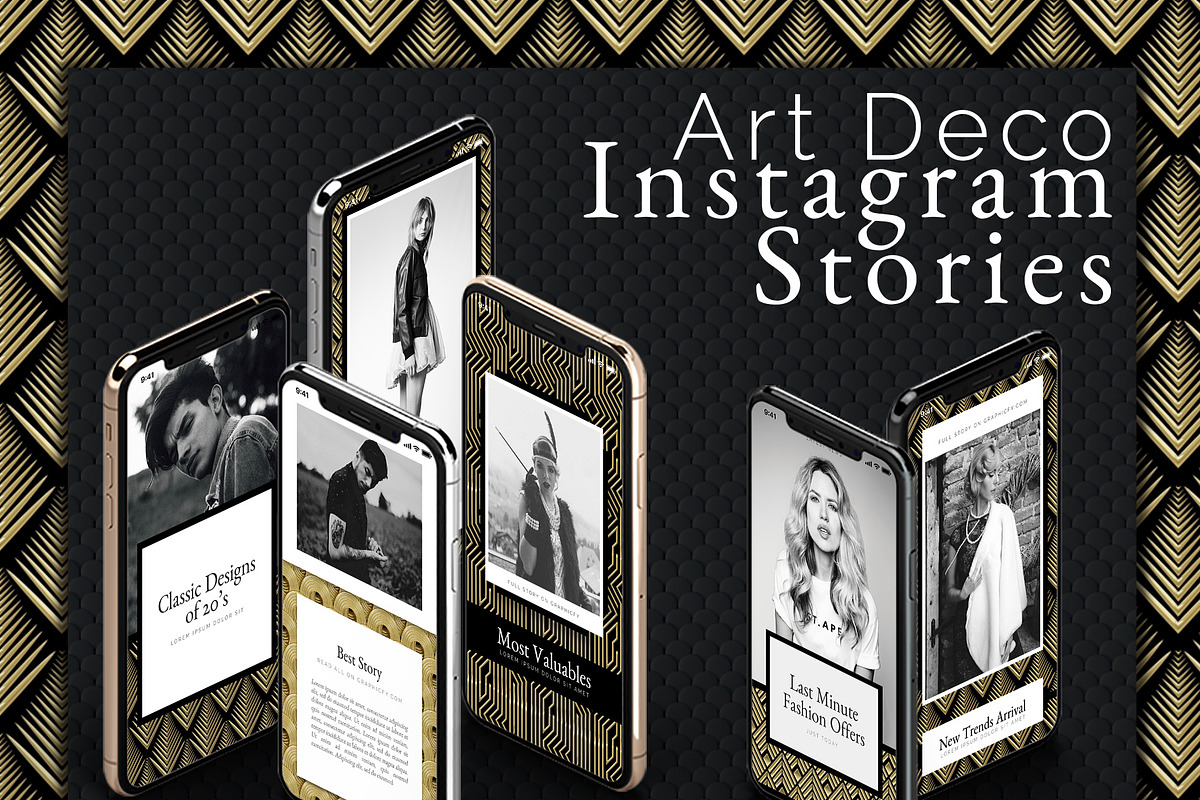 Art Deco Instagram Stories in Instagram Templates - product preview 8