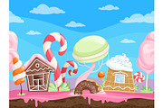 Game seamless sweet landscape