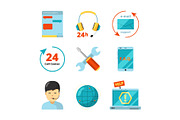 Customer service icon. Support 24h