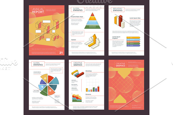 Annual report design. Business