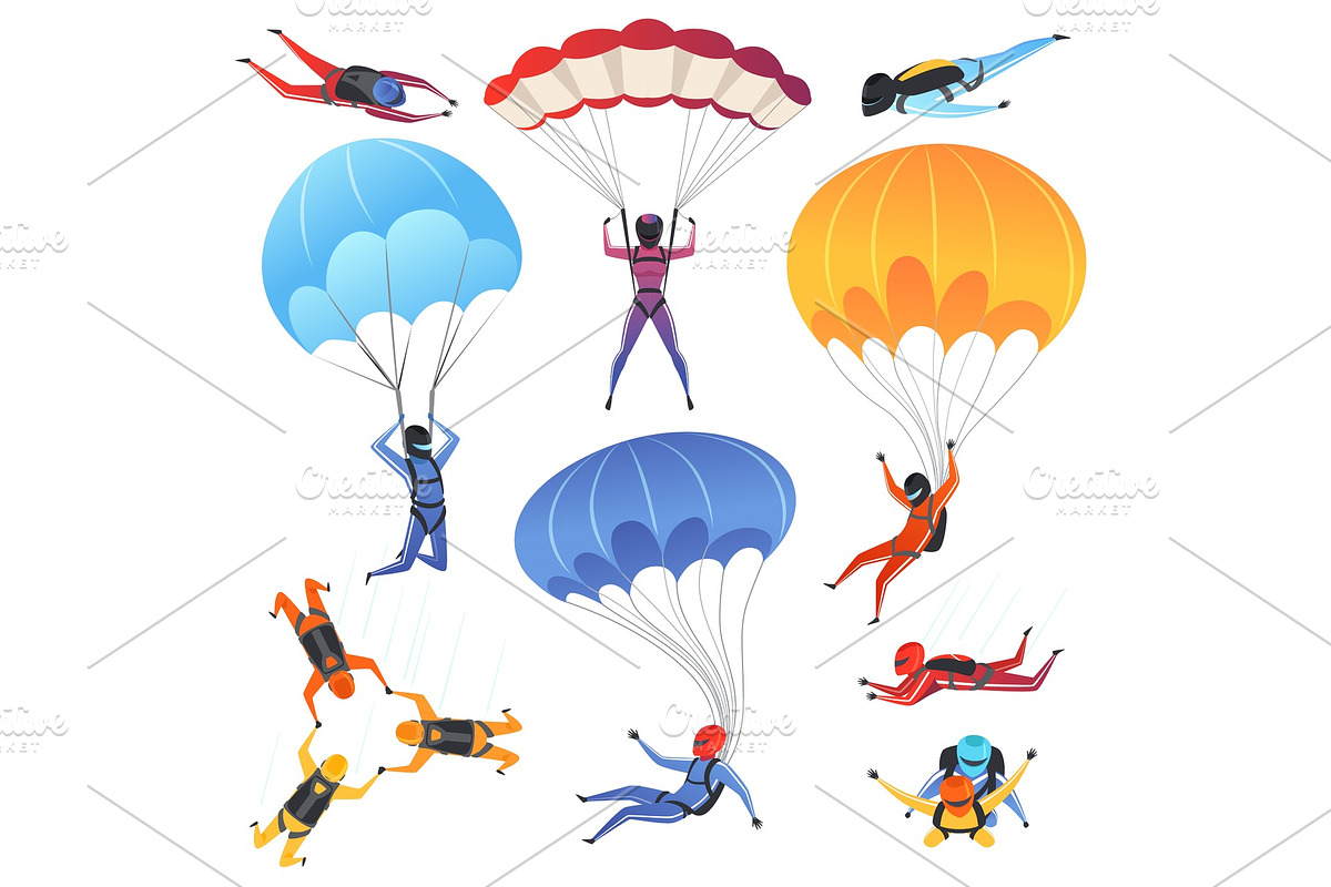 Extreme parachute sport. Adrenaline in Graphics - product preview 8