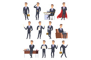 Poses business characters