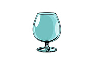 empty glass goblet