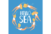 Hello sea summer poster