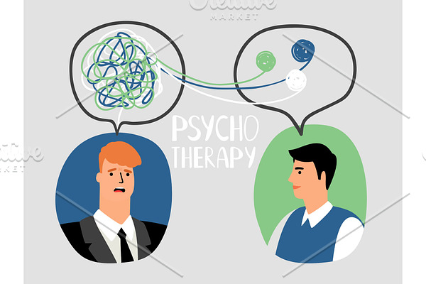 Psychotherapy concept illustration