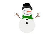 Snowman cartoon winter icon