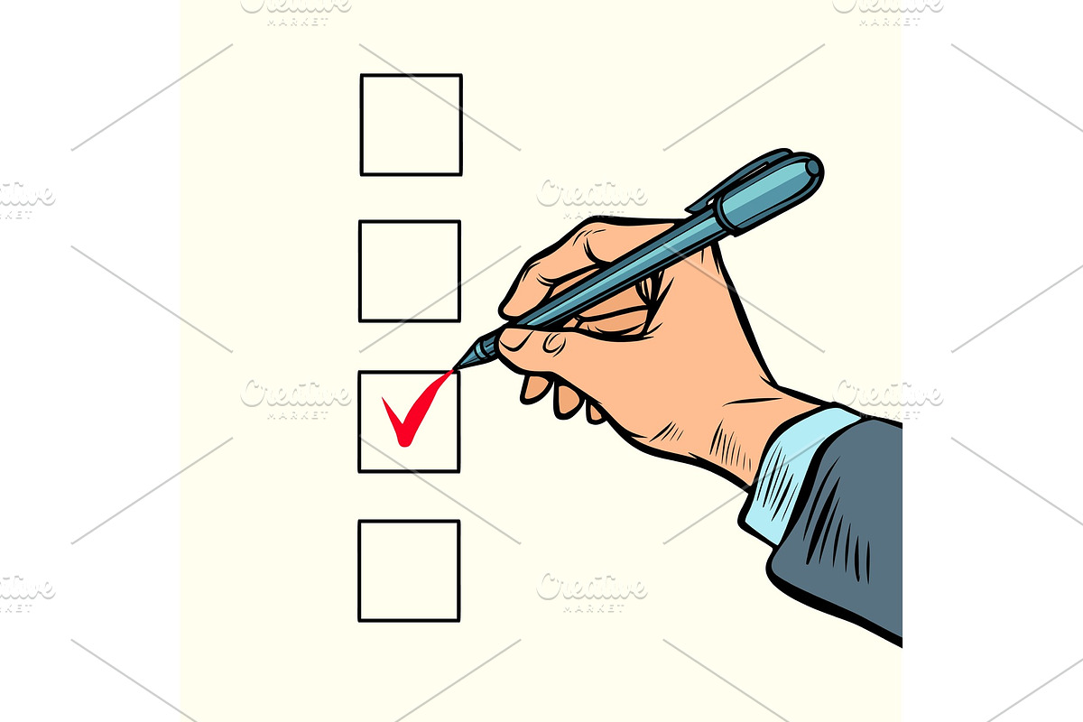 election voting check mark on the in Illustrations - product preview 8