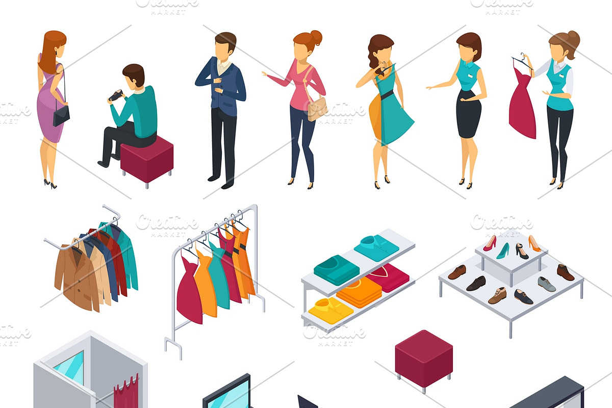 Trying shop isometric people icons in Icons - product preview 8