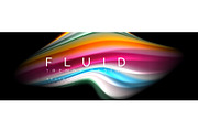 Fluid wave line background or