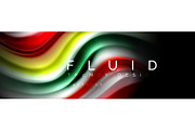 Abstract liquid colorful banner
