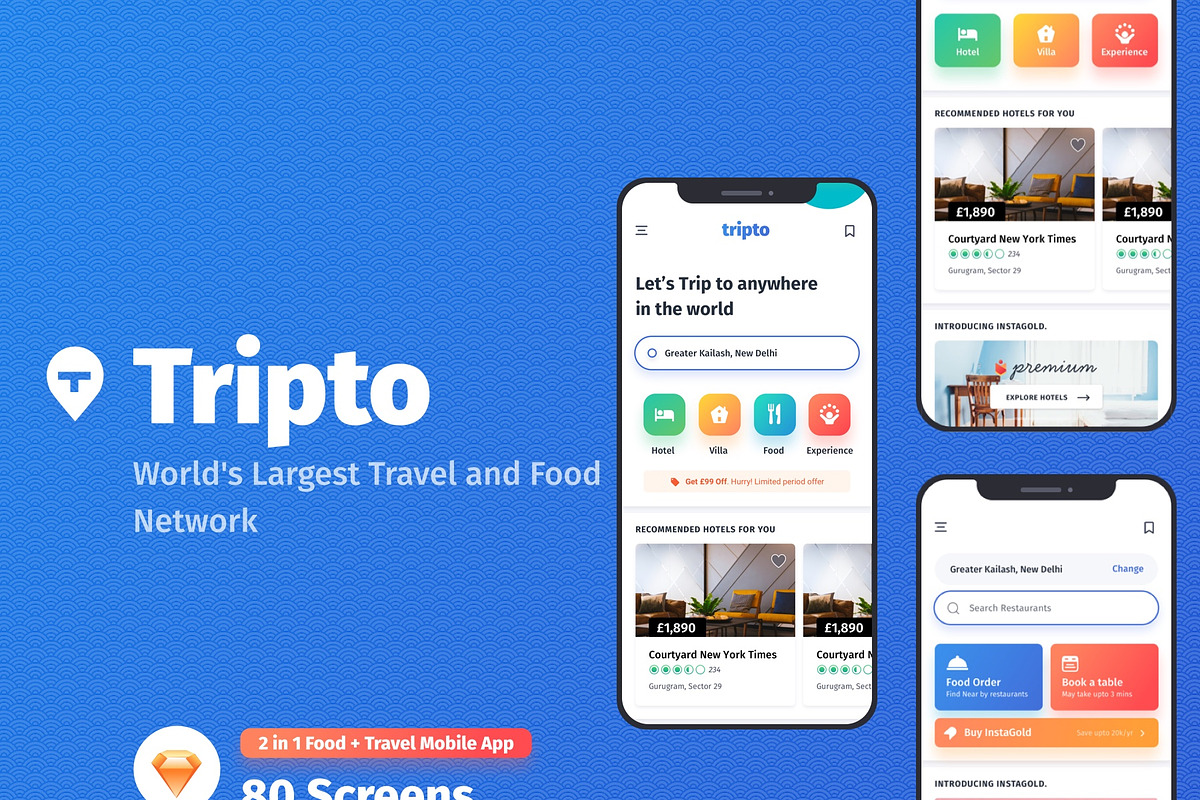 Tripto - Hotel & Food Mobile App in UI Kits and Libraries - product preview 8