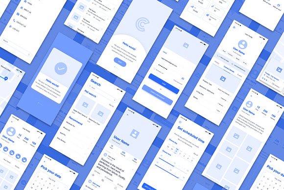 Hoki Mobile Wireframe Kit in Wireframe Kits - product preview 7