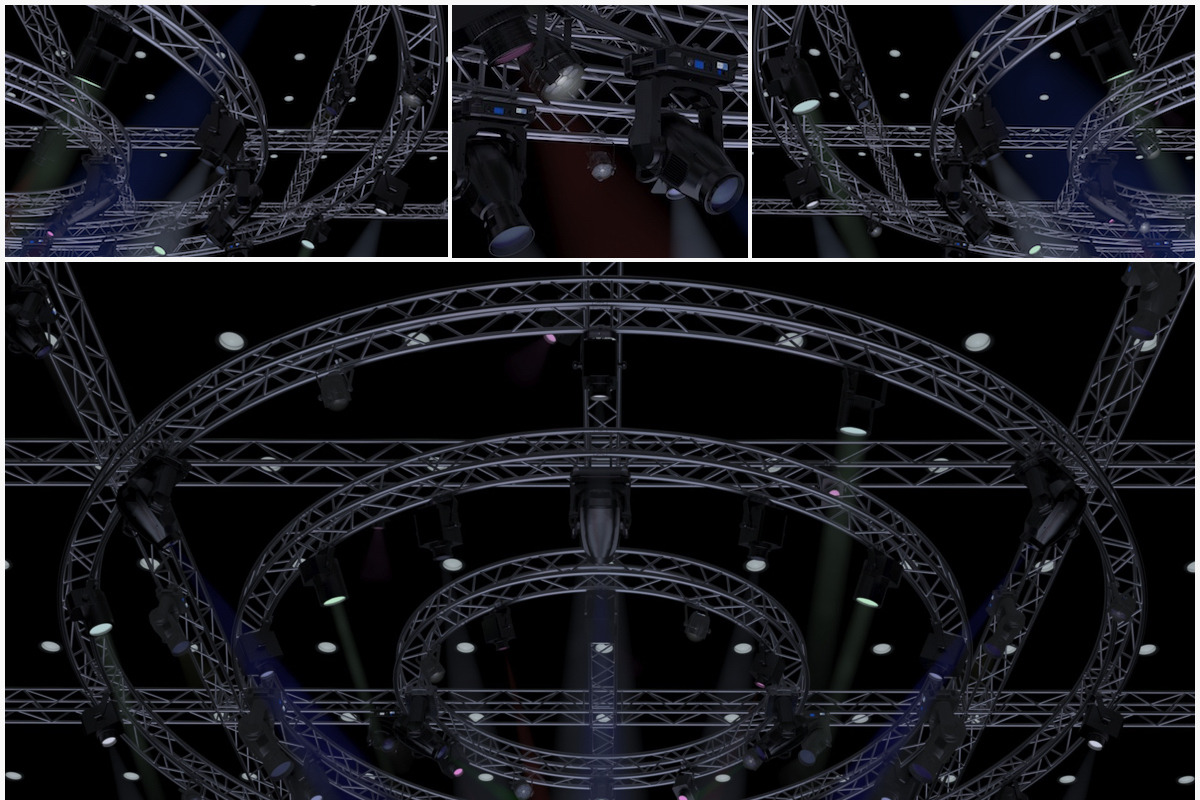 TV Studio Stage Truss and Lights in Photoshop Brushes - product preview 8